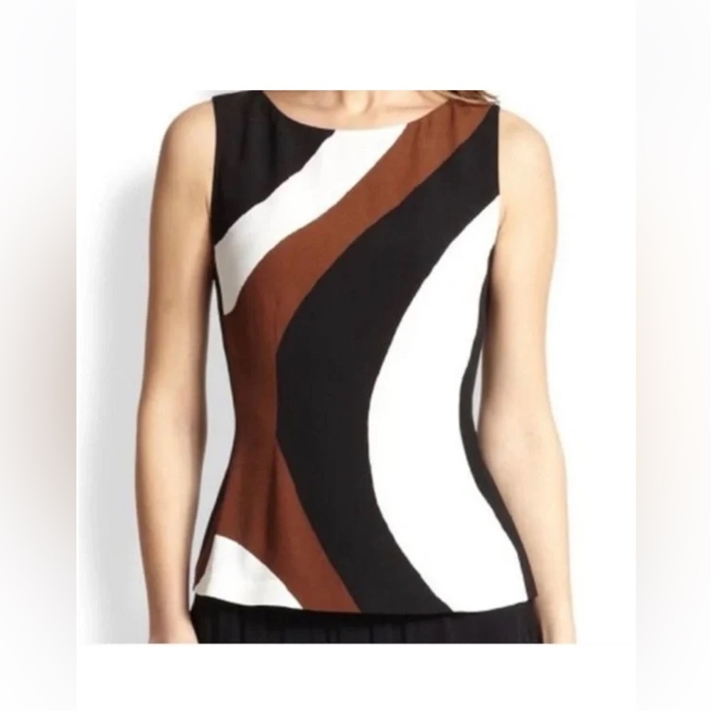 Kate Spade New York Tatiana Rio Swirl Crepe sleeveless top Size 4
